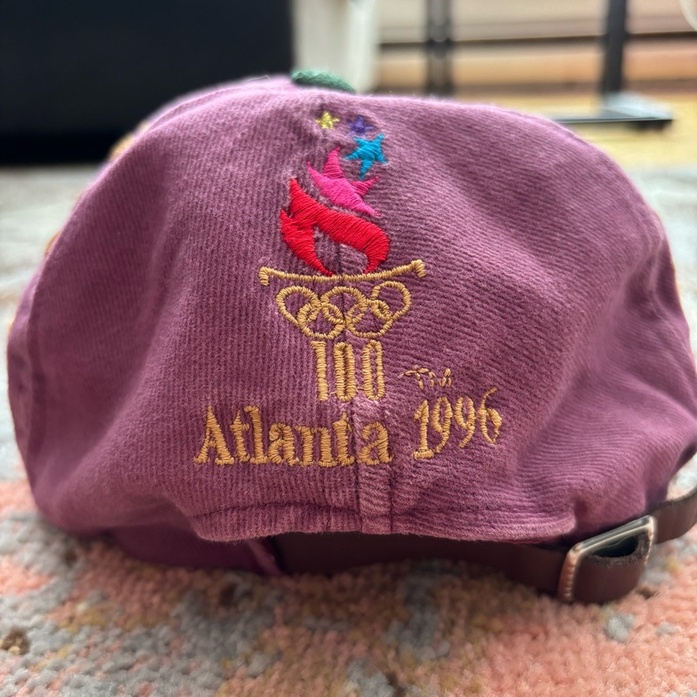 Vintage 1996 Atlanta Olympics Canada Kalson Strapback Adjustable Hat Cap Purple - Picture 5 of 12